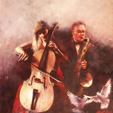 自由的旋律 120x120cm 2014-大美無言藝術空間